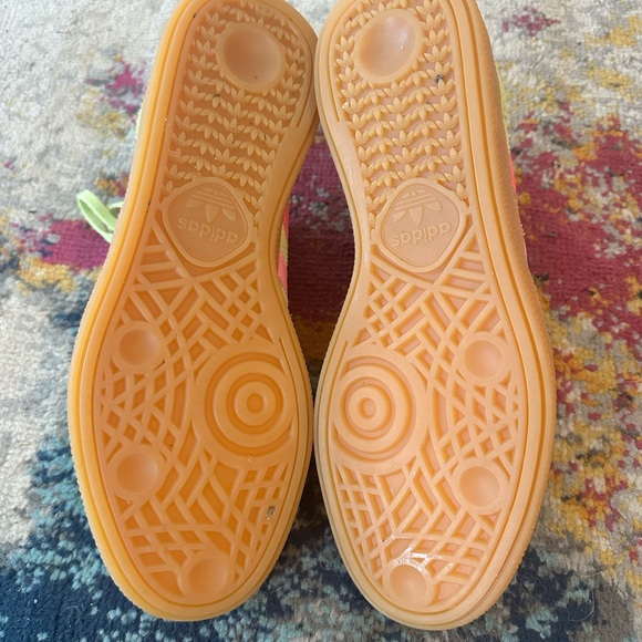 Adidas Handball Spezial Suede Leather Spring Green and Pink Sneakers Womens 8 - Picture 6 of 6